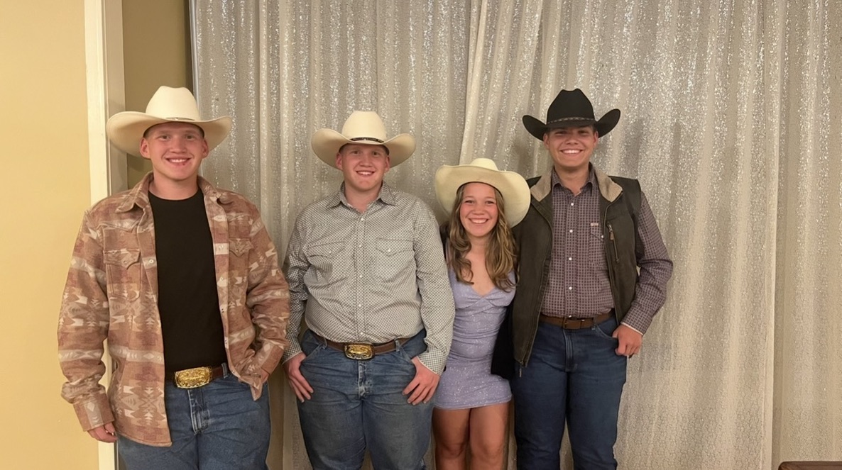 Colby with family dressed for a celebration.
